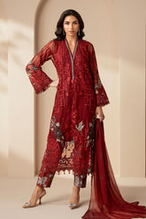 3 Piece Embroidered Lawn Suit - DS-2607