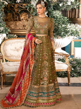 Maria B Mbroidered BD-2906 (Olive Green)