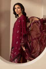 3 Piece Embroidered Lawn Suit - DS-2611