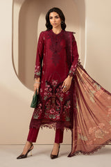 3 Piece Embroidered Lawn Suit - DS-2611