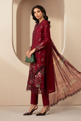 3 Piece Embroidered Lawn Suit - DS-2611