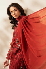 3 Piece Embroidered Lawn Suit - DS-2607