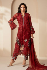 3 Piece Embroidered Lawn Suit - DS-2607