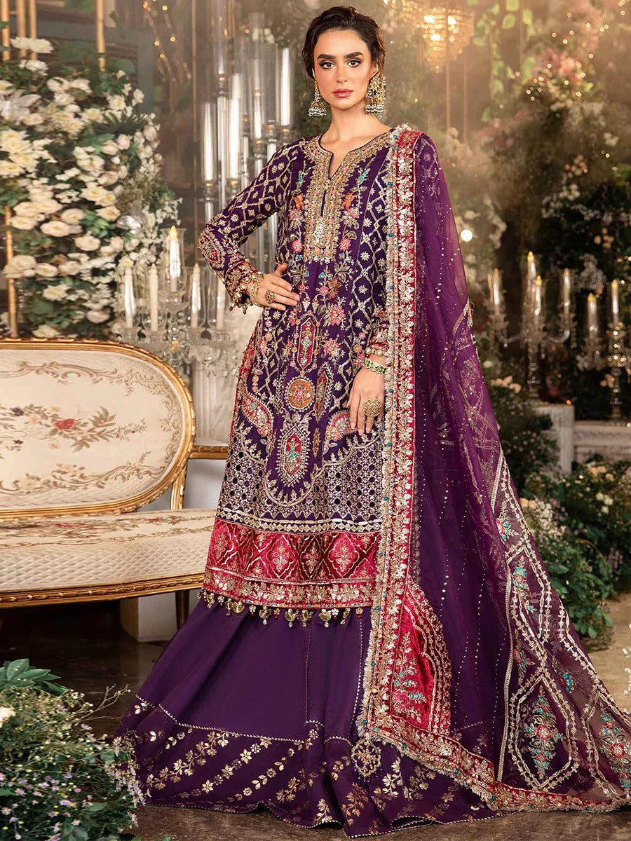Maria B Mbroidered BD-2903 (Deep Purple)