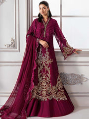 Maria B Mbroidered BD-3003 (Maroon Red)
