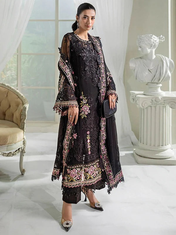 Maria B Chiffon - MPC 104 (Black Rose)