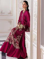 Maria B Mbroidered BD-3003 (Maroon Red)