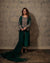 Luxury Green 3-Piece Handworked Dress