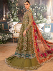 Maria B Mbroidered BD-2906 (Olive Green)
