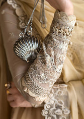 Qalamkar Chiffons – Heela (Light Gold)